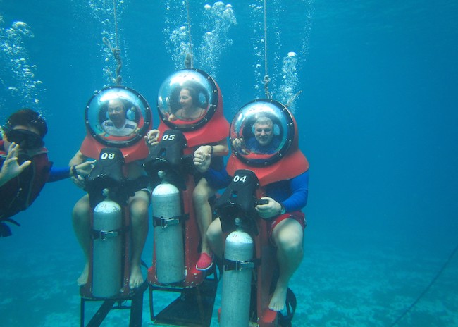 Darryl and his family enjoying their first Mini Submarine tour.